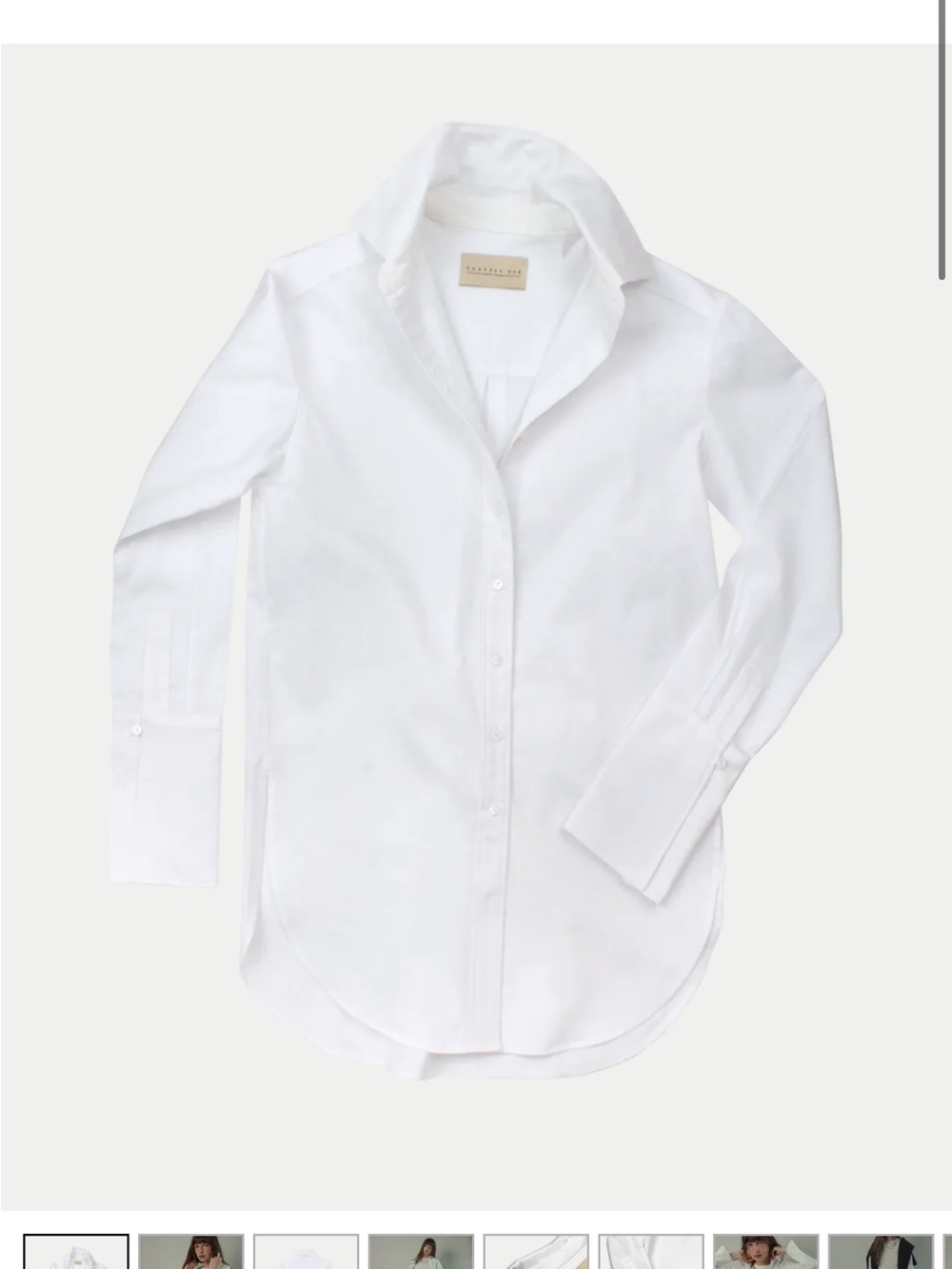Classic Six NY DONNA BUTTON-DOWN SHIRT IN WHITE, size 0, great condition